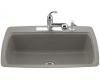 Kohler Cape Dory K-5864-4-K4 Cashmere Tile-In Kitchen Sink with Four-Hole Faucet Drilling