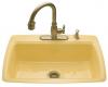 Kohler Cape Dory K-5864-4-KE Vapour Orange Tile-In Kitchen Sink with Four-Hole Faucet Drilling