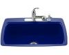 Kohler Cape Dory K-5864-5-30 Iron Cobalt Tile-In Kitchen Sink with Five-Hole Faucet Drilling