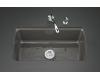 Kohler Cape Dory K-5864-5U-58 Thunder Grey Undercounter Kitchen Sink with Five-Hole Oversized Faucet Drilling