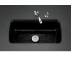Kohler Cape Dory K-5864-5U-7 Black Black Undercounter Kitchen Sink with Five-Hole Oversized Faucet Drilling
