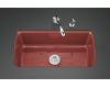 Kohler Cape Dory K-5864-5U-R1 Roussillon Red Undercounter Kitchen Sink with Five-Hole Oversized Faucet Drilling