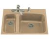 Kohler Lakefield K-5877-5-33 Mexican Sand Tile-In Kitchen Sink with Five-Hole Faucet Drilling