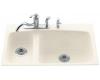 Kohler Lakefield K-5877-5-47 Almond Tile-In Kitchen Sink with Five-Hole Faucet Drilling