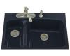 Kohler Lakefield K-5877-5-52 Navy Tile-In Kitchen Sink with Five-Hole Faucet Drilling