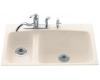 Kohler Lakefield K-5877-5-55 Innocent Blush Tile-In Kitchen Sink with Five-Hole Faucet Drilling