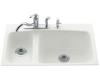 Kohler Lakefield K-5877-5-FF Sea Salt Tile-In Kitchen Sink with Five-Hole Faucet Drilling