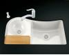 Kohler Cilantro K-5879-5U-0 White Undercounter Kitchen Sink with Five-Hole Oversized Faucet Drilling