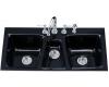 Kohler Trieste K-5893-4-52 Navy Tile-In Kitchen Sink with Four-Hole Faucet Drilling