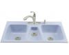 Kohler Trieste K-5893-4-6 Skylight Tile-In Kitchen Sink with Four-Hole Faucet Drilling
