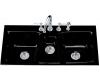 Kohler Trieste K-5893-4-7 Black Black Tile-In Kitchen Sink with Four-Hole Faucet Drilling