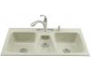 Kohler Trieste K-5893-4-G9 Sandbar Tile-In Kitchen Sink with Four-Hole Faucet Drilling
