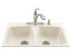 Kohler Brookfield K-5898-4-KA Black 'n Tan Tile-In Kitchen Sink with Four-Hole Faucet Drilling