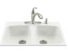 Kohler Brookfield K-5898-5-0 White Tile-In Kitchen Sink with Five-Hole Faucet Drilling