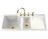 Kohler Epicurean K-5904-4-0 White Self-Rimming Kitchen Sink with Four-Hole Faucet Drilling