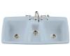 Kohler Trieste K-5914-4-6 Skylight Self-Rimming Kitchen Sink with Four-Hole Faucet Drilling