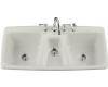 Kohler Trieste K-5914-4-95 Ice Grey Self-Rimming Kitchen Sink with Four-Hole Faucet Drilling