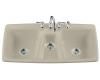 Kohler Trieste K-5914-4-G9 Sandbar Self-Rimming Kitchen Sink with Four-Hole Faucet Drilling