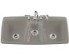Kohler Trieste K-5914-4-K4 Cashmere Self-Rimming Kitchen Sink with Four-Hole Faucet Drilling