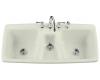 Kohler Trieste K-5914-4-NG Tea Green Self-Rimming Kitchen Sink with Four-Hole Faucet Drilling