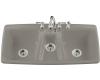 Kohler Trieste K-5914-5-K4 Cashmere Self-Rimming Kitchen Sink with Five-Hole Faucet Drilling