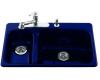 Kohler Lakefield K-5924-2-30 Iron Cobalt Self-Rimming Kitchen Sink with Two-Hole Faucet Drilling