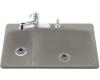 Kohler Lakefield K-5924-2-K4 Cashmere Self-Rimming Kitchen Sink with Two-Hole Faucet Drilling