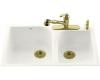 Kohler Executive Chef K-5931-4-0 White Tile-In Kitchen Sink with Four-Hole Faucet Drilling