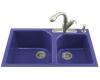 Kohler Executive Chef K-5931-4-30 Iron Cobalt Tile-In Kitchen Sink with Four-Hole Faucet Drilling