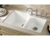 Kohler Executive Chef K-5931-4U-0 White Undercounter Kitchen Sink with Four-Hole Oversized Faucet Drilling