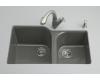 Kohler Executive Chef K-5931-4U-58 Thunder Grey Undercounter Kitchen Sink with Four-Hole Oversized Faucet Drilling