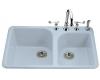 Kohler Executive Chef K-5932-4-6 Skylight Self-Rimming Kitchen Sink with Four-Hole Faucet Drilling