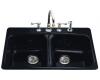 Kohler Brookfield K-5942-2-52 Navy Self-Rimming Kitchen Sink with Two-Hole Faucet Drilling