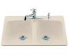 Kohler Brookfield K-5942-2-55 Innocent Blush Self-Rimming Kitchen Sink with Two-Hole Faucet Drilling