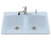 Kohler Brookfield K-5942-2-6 Skylight Self-Rimming Kitchen Sink with Two-Hole Faucet Drilling