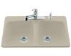 Kohler Brookfield K-5942-2-G9 Sandbar Self-Rimming Kitchen Sink with Two-Hole Faucet Drilling