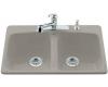 Kohler Brookfield K-5942-2-K4 Cashmere Self-Rimming Kitchen Sink with Two-Hole Faucet Drilling