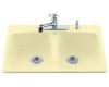 Kohler Brookfield K-5942-2-Y2 Sunlight Self-Rimming Kitchen Sink with Two-Hole Faucet Drilling