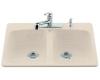 Kohler Brookfield K-5942-4-55 Innocent Blush Self-Rimming Kitchen Sink with Four-Hole Faucet Drilling