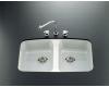 Kohler Brookfield K-5942-5U-KA Black 'n Tan Undercounter Kitchen Sink with Installation Kit