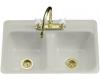 Kohler Delafield K-5950-5-95 Ice Grey Tile-In/Metal Frame Kitchen Sink with Five-Hole Centers