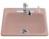 Kohler Mayfield K-5964-1-45 Wild Rose Self-Rimming Kitchen Sink with Single-Hole Faucet Drilling