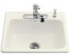 Kohler Mayfield K-5964-3-FF Sea Salt Self-Rimming Kitchen Sink with Three-Hole Faucet Drilling