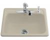 Kohler Mayfield K-5964-3-G9 Sandbar Self-Rimming Kitchen Sink with Three-Hole Faucet Drilling