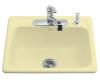 Kohler Mayfield K-5964-3-Y2 Sunlight Self-Rimming Kitchen Sink with Three-Hole Faucet Drilling