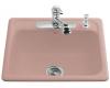 Kohler Mayfield K-5964-4-45 Wild Rose Self-Rimming Kitchen Sink with Four-Hole Faucet Drilling