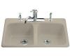 Kohler Brookfield K-5981-2-G9 Sandbar Self-Rimming Kitchen Sink with Two-Hole Faucet Drilling