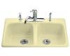 Kohler Brookfield K-5981-2-Y2 Sunlight Self-Rimming Kitchen Sink with Two-Hole Faucet Drilling