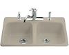 Kohler Brookfield K-5981-3-G9 Sandbar Self-Rimming Kitchen Sink with Three-Hole Faucet Drilling