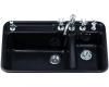 Kohler Galleon K-5982-4-52 Navy Self-Rimming Kitchen Sink with Four-Hole Faucet Drilling